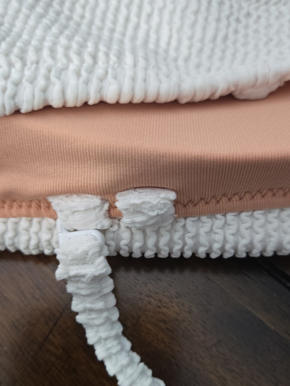 NWT J CREW Textured White Bandeau Bikini Top & High Waist Bottoms Lined 2x T XXL - Picture 6 of 12